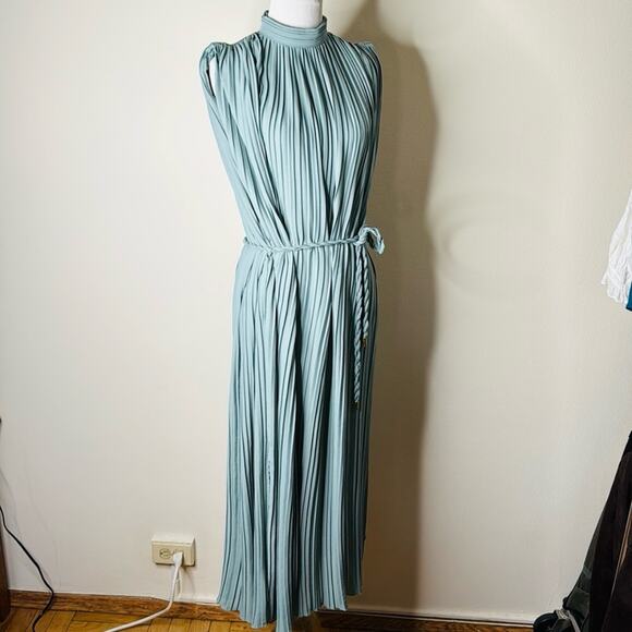 Zara Green Marl Grecian Sleeveless Midi Dress - Picture 6 of 10